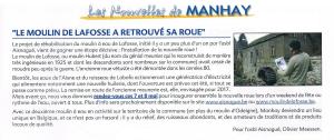 Article Les nouvelles de Manhay